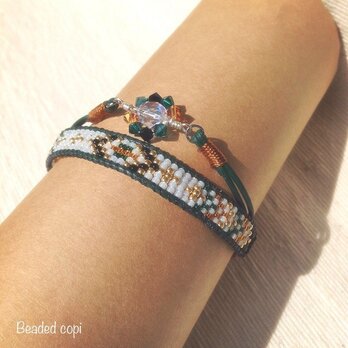 Beading bracelet -Sun flower-の画像