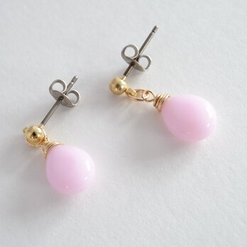 GLASS Larme pierce/earring パウダーピンクの画像