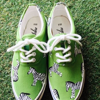 zebra/ladies slip-on《受注製作》の画像