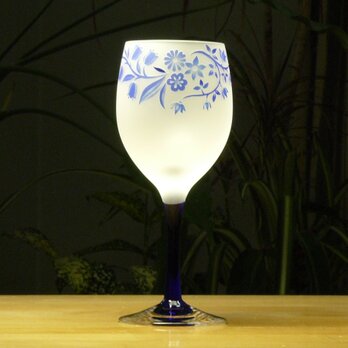 小花咲くワイングラス　Ａ　(1個）の画像