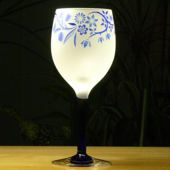 小花咲くワイングラス　Ｂ　(1個）の画像