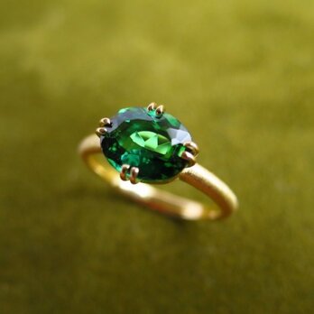 Ｋ18　Green Tourmaline　Ringの画像