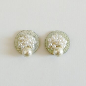 round pearl earring / pierceの画像