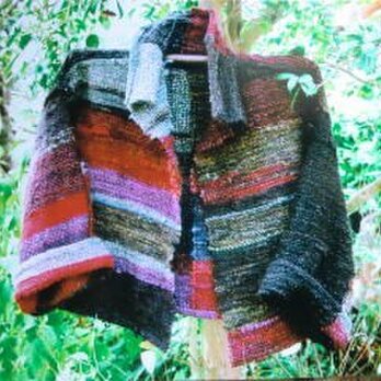 《手織り》ウールのざっくりジャケット　の画像