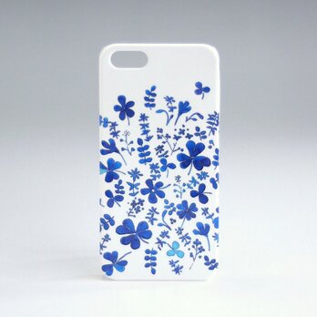 藍のスマホケース＊四葉のクローバー＊６機種対応【送料無料】