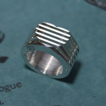 Striped Heart Ring 1 ストライプハートの画像
