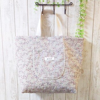 Ｈ様オーダー品  ☆　花刺繍生地トート　☆の画像