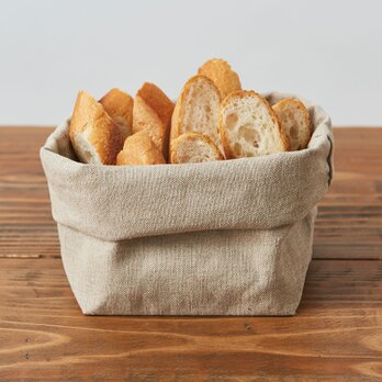 【再入荷】ブレッドバスケット（リネン帆布のパン袋）Lサイズの画像