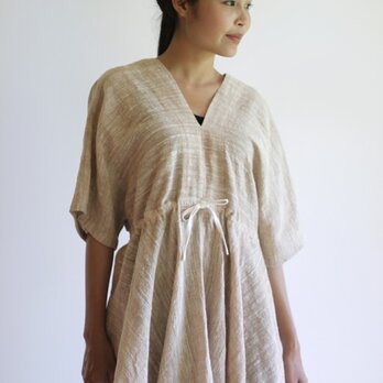 ヘンプ&コットンのギャザーチュニック