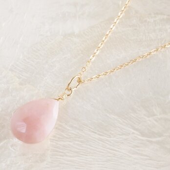 14KGF Pinkopal Drop Necklaceの画像