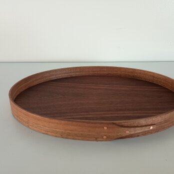 Shaker Oval Tray #7 - ブラックウォルナット