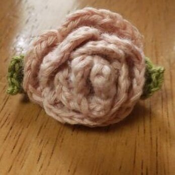手編み＊草木染め＊薔薇のコサージュ＊の画像