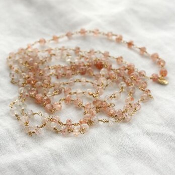 Sunstone Long Necklace　サンストーンのロングネックレスの画像