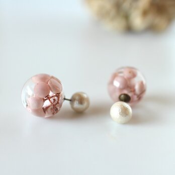 ペッパーベリーのコットンパールキャッチピアス