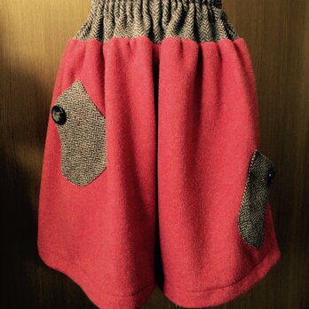 別注：暖か柿色キュロットスカートの画像