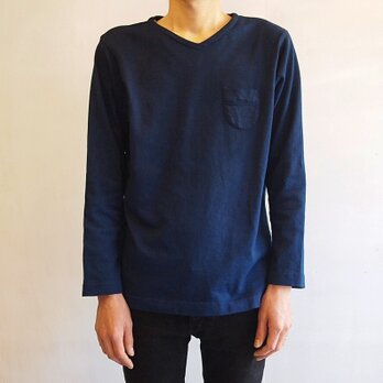 ■藍染め　bioReオーガニックコットン/スウェットトップ/ネイビー