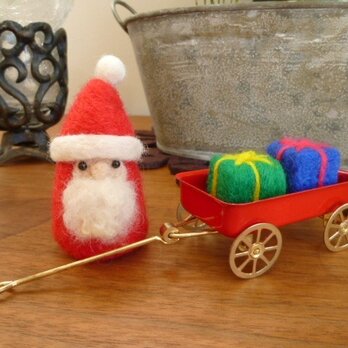 クリスマスに♡荷車とサンタの画像