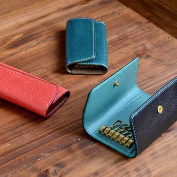 【お好きな色で製作】イタリアンレザー　6連キーケース