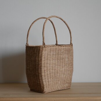 細面の手提げ (矢羽編み)