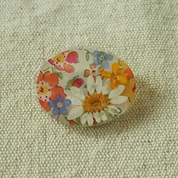 押し花ブローチ【LIBERTYシリーズ】