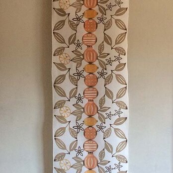 無蛍光晒使用　柿渋・草木染め手ぬぐい　柑橘づくし