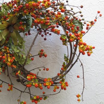 オレンジの実のwreath