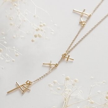 Star Cross Necklace (gold)の画像