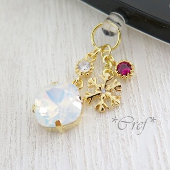 sold:*snow crystal*ear phone jackの画像