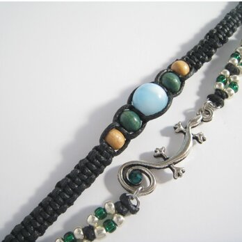 【再販】Lrimar bracelet "Dreaming lizard" green ver.の画像