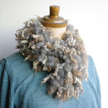 まめだ様オーダー　ひつじマフラー　ゴットランド