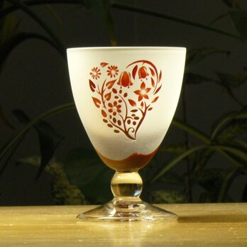 花ハート　食前酒グラス　Ａ（1個）の画像