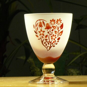 花ハート　食前酒グラス　Ｂ（1個）の画像