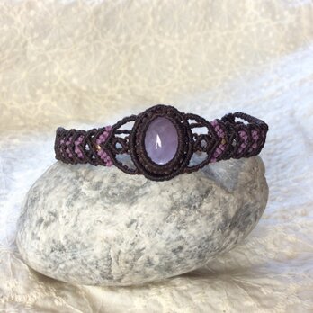 アメジストのマクラメ編みブレスレット