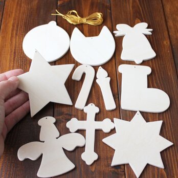 13.CATS.WORKSオリジナル 木製オーナメントキット（クリスマス）の画像