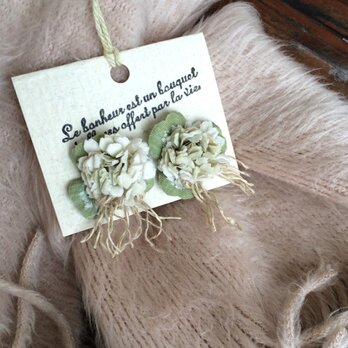 ピアス　白詰草