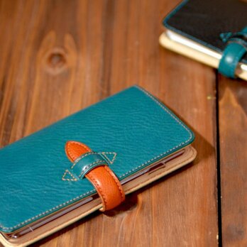 【14色から選んで作る】イタリアンレザー　手縫いの手帳型 iPhone 6 Plus / 6s Plus ケース