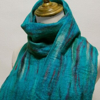 ブルー系　フェルトマフラー