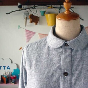 起毛ダンガリーのシャツワンピース