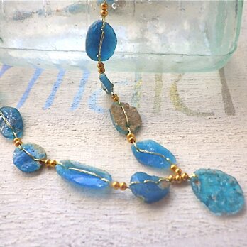 ☆再販☆　地中海　Roman Glass Seaside Necklaceの画像