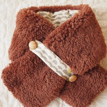 きつねのかくれんぼマフラー☆リバーシブル　ベビーサイズ