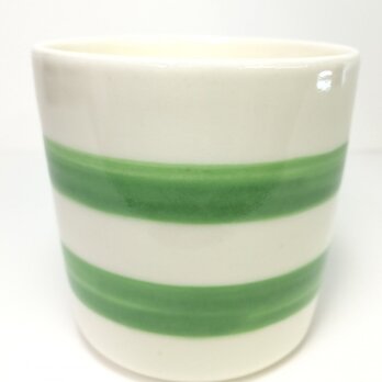 Cup/M(Border pattern-green)の画像