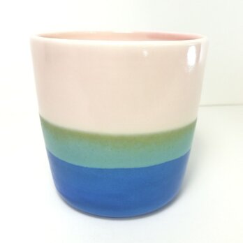 Meoto cup / M (Pink-turquoise)の画像
