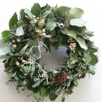 winter green wreathの画像