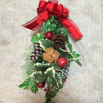 O様オーダー品 木の実とりんごのクリスマス・スワッグの画像