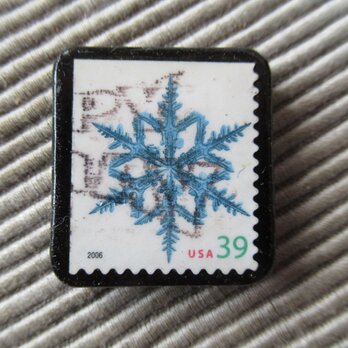 ★ップサイクル　クリスマス切手ブローチ357の画像