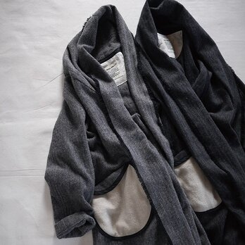 tsukiyo no gown coat (grey herringbone)の画像