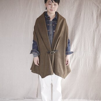 three way stole ( tweed khaki)の画像