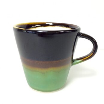 Meoto cup/S ''Mug''(Kuro tenmoku-bronze)の画像