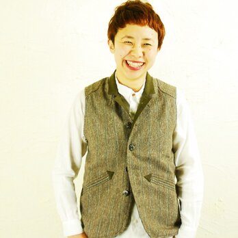 ojisan vest/ brown Women