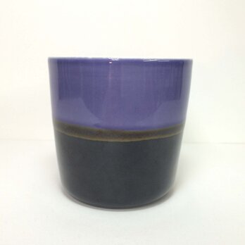 Meoto cup/M (Kuro tenmoku-lilac)の画像